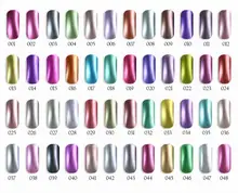 6pcs Color 1000 Soak Off Metallic UV Nail Gel Polish 10ml 48 Colors for Choice Feifan