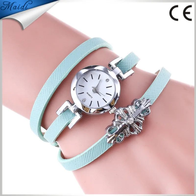 

Free Shipping Luxury Women Bracelet Dress Quartz watches Multilayer Wrap Leather Ladies Watches WW120, 6 different colors as picture