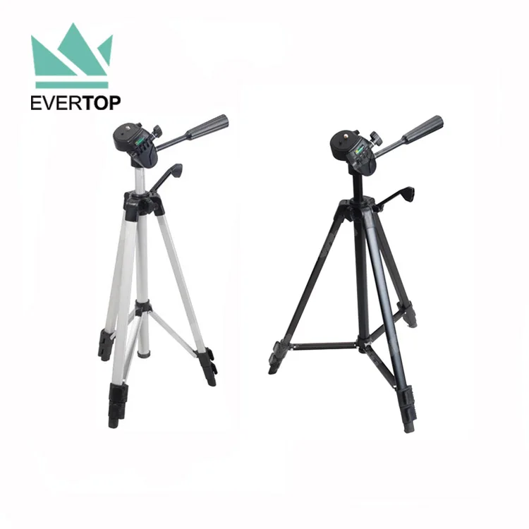 Heavy Duty Silver/black Aluminium Camera Tripod With 3 Way Pan Head