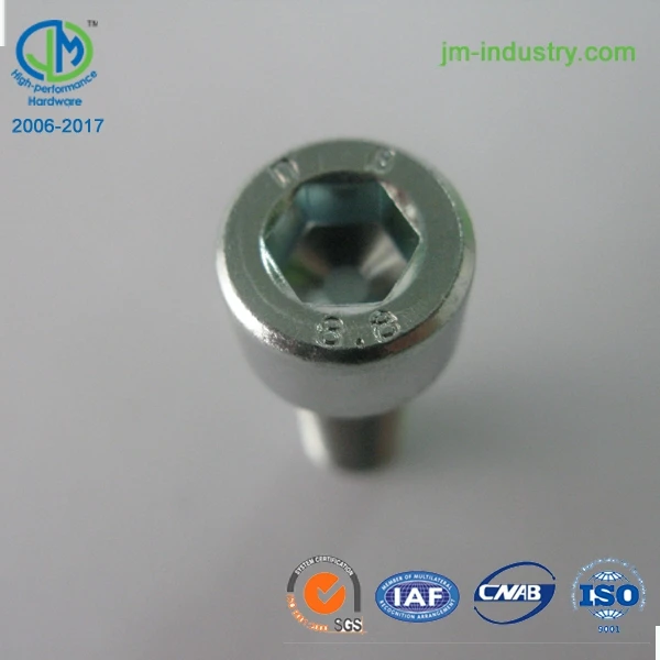 
JM Brand Grade 10.9 12.9 DIN912 M6 304 316 Stainless Steel Hexagon Allen Bolt M7 Hex Socket Head Cap Screw 