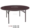 Adjustable plywood round dining restaurant folding banquet dining table set