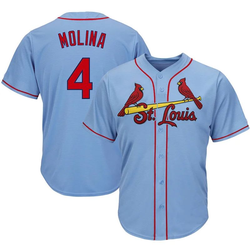 

4 Yadier Molina St. Louis Cardinals 46 Paul Goldschmidt High quality Embroidery Logos Men Baseball Jerseys