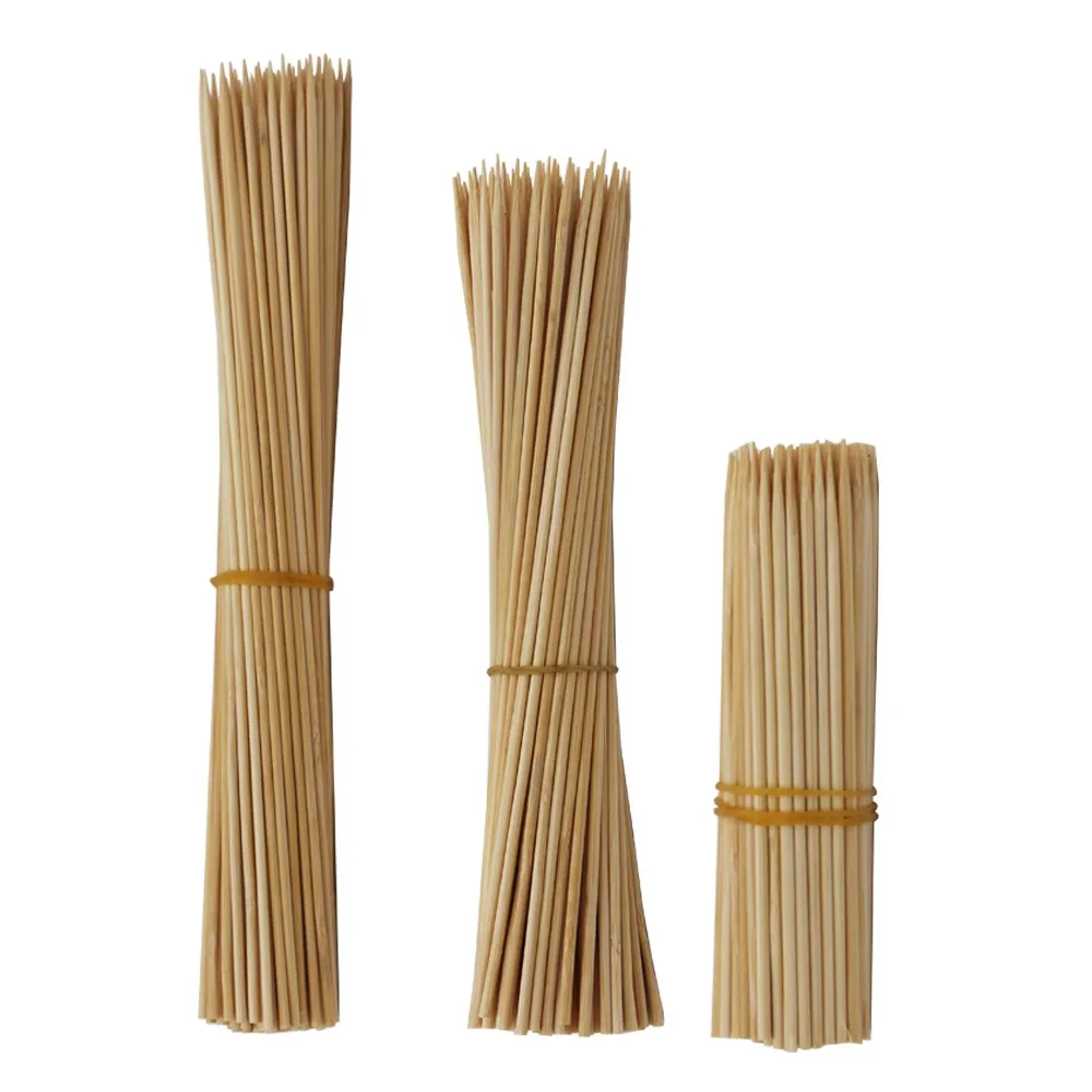 Outdoor use smooth surface food contact grade biodegradable barbecue bamboo skewer