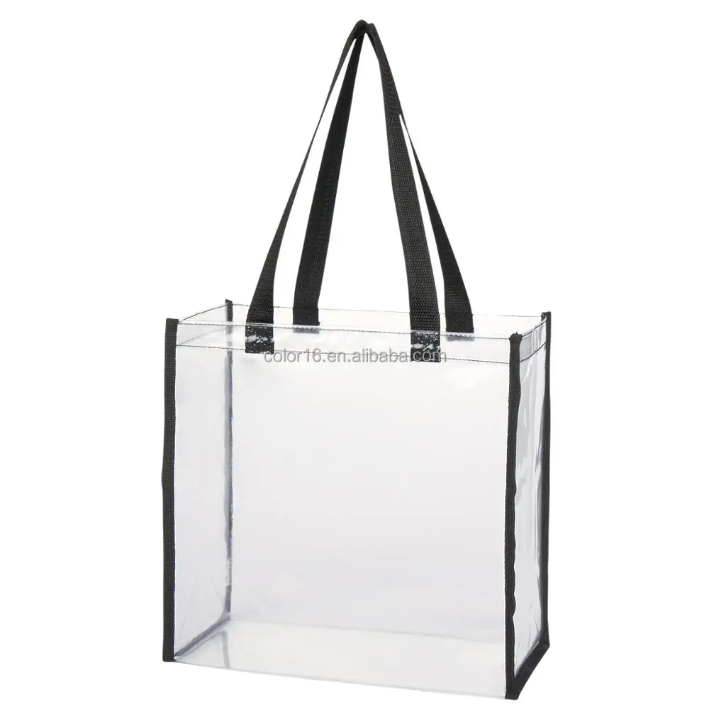 
Custom Transparent Waterproof Clear pvc shopping bag reusable 