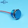 PS004 New Waterproof 16mm Self-latching Blue Anodized 24V IP68 Piezo Switch With Sealed Wiring