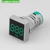 LANBOO 22mm CE LED square mini digital display HZ Hertz frequency meter indicator lamp combo measuring range 0-99 hz