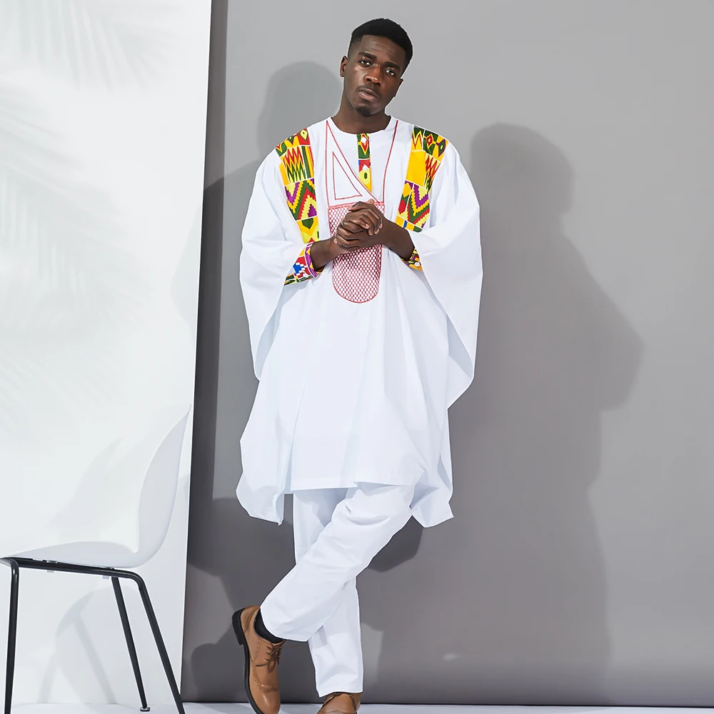 casual african traditional clothes agbada 3 piece
