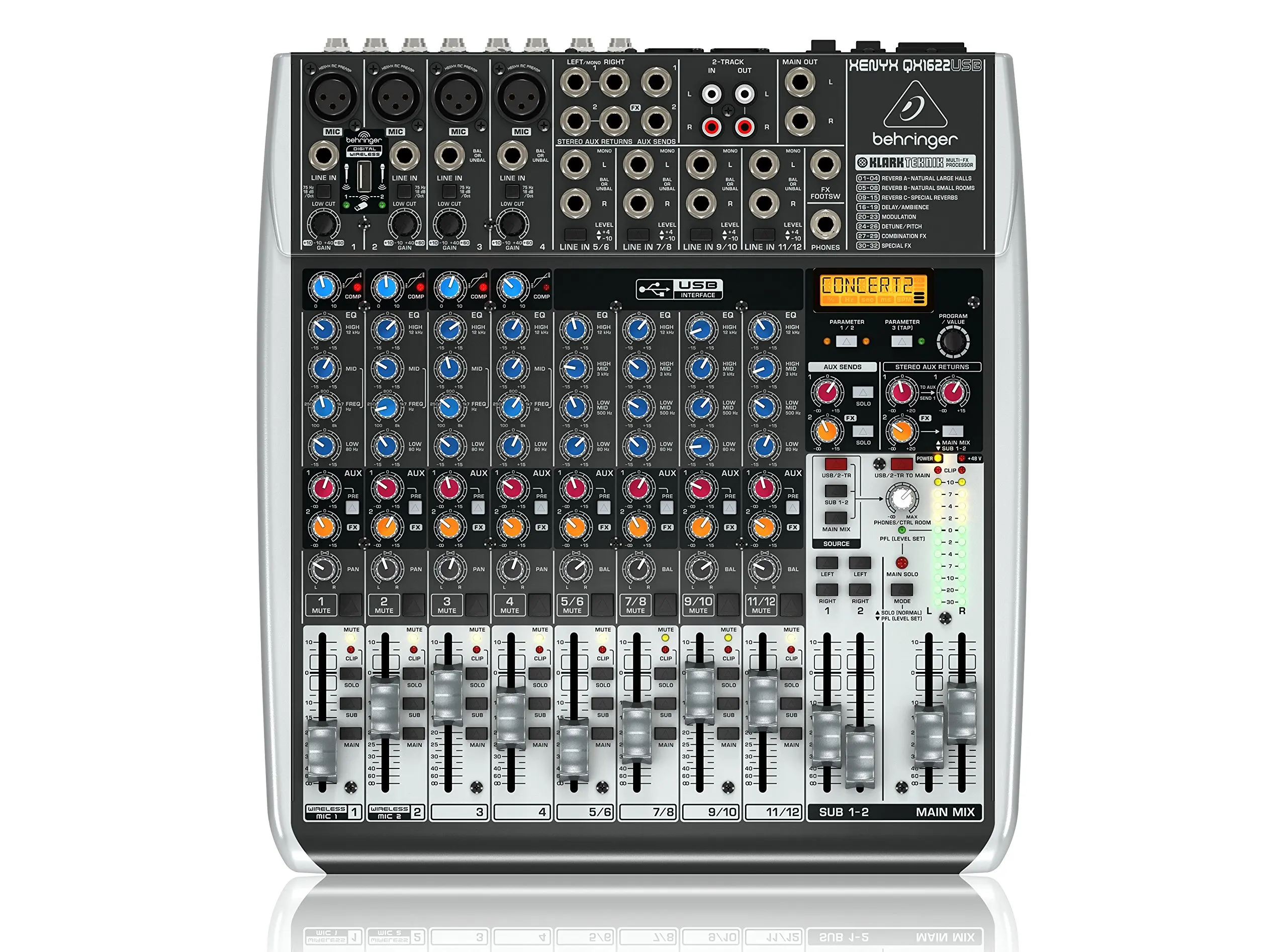 behringer xenyx q502usb 5-input 2-bus mixer & usb/audio interface