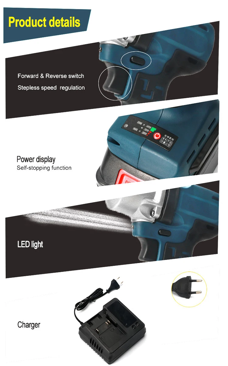 260nm Brushless Electric Bolt Tightening Machine Cordless Impact