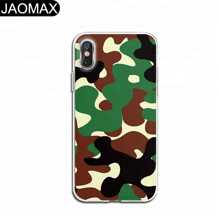 

Camouflage Simple Creative Fashion Design UV Printing Soft TPU Silicon Clear Phone Case For iphone X 6S 6 7 8 Plus Phone Cover, N/a