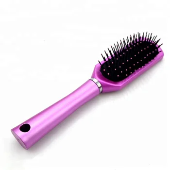 Plastic Pink Spray Painting Fancy Square Hair Brush For