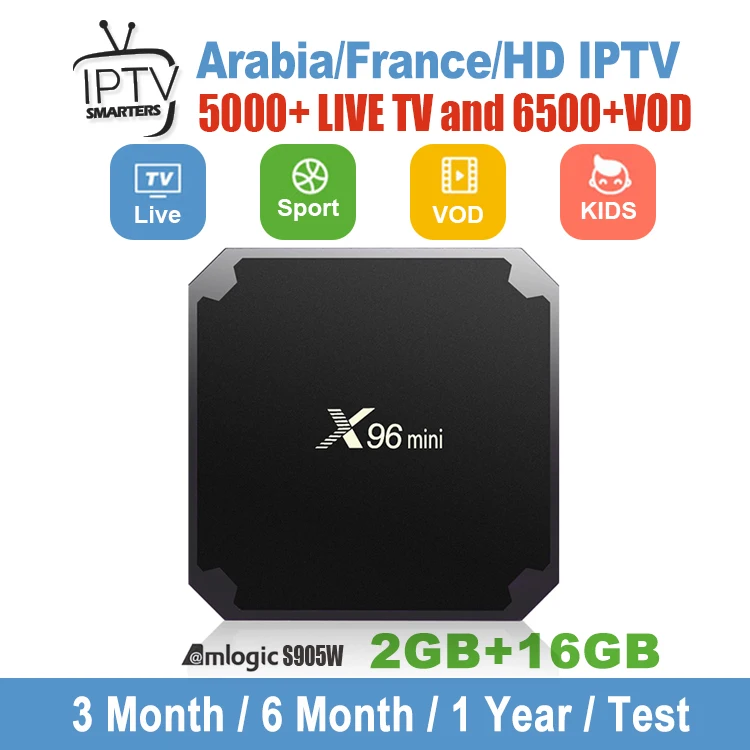 

1 Year IPTV Code X96 mini TV Box of USA Arabic India Europe M3U Channels List for Best 4K Android IPTV Set Top Box