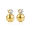94355 xuping new arrivals women accessories China factory popular ball shape 24k gold dangle earring