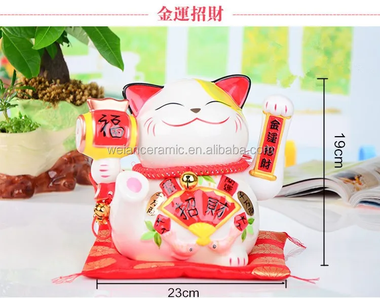 
ceramic lucky cat porcelain gift for home decor 