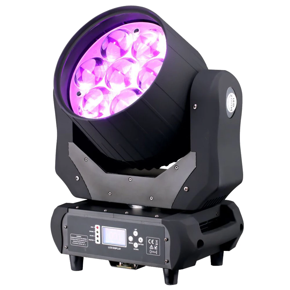Vangaa 320W 7pcs 40W 4in1 RGBW LED DMX Wash Moving Head DJ Stage Lights