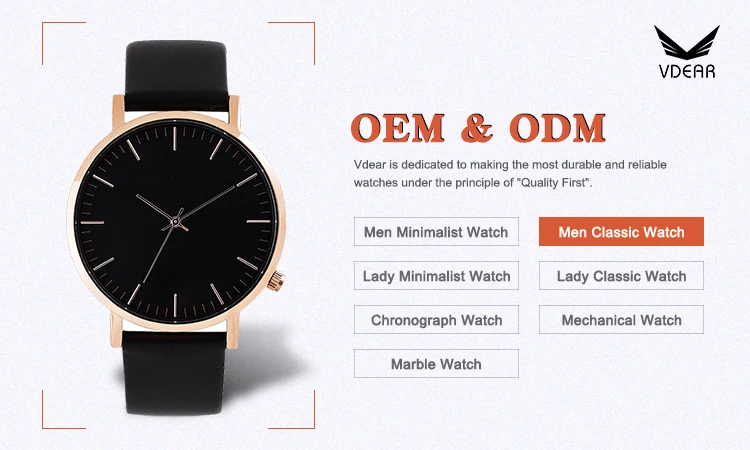 Private Label Gimto Watch Manufacturer Simple Design Automatic Watch Woman Oem with Leather Band