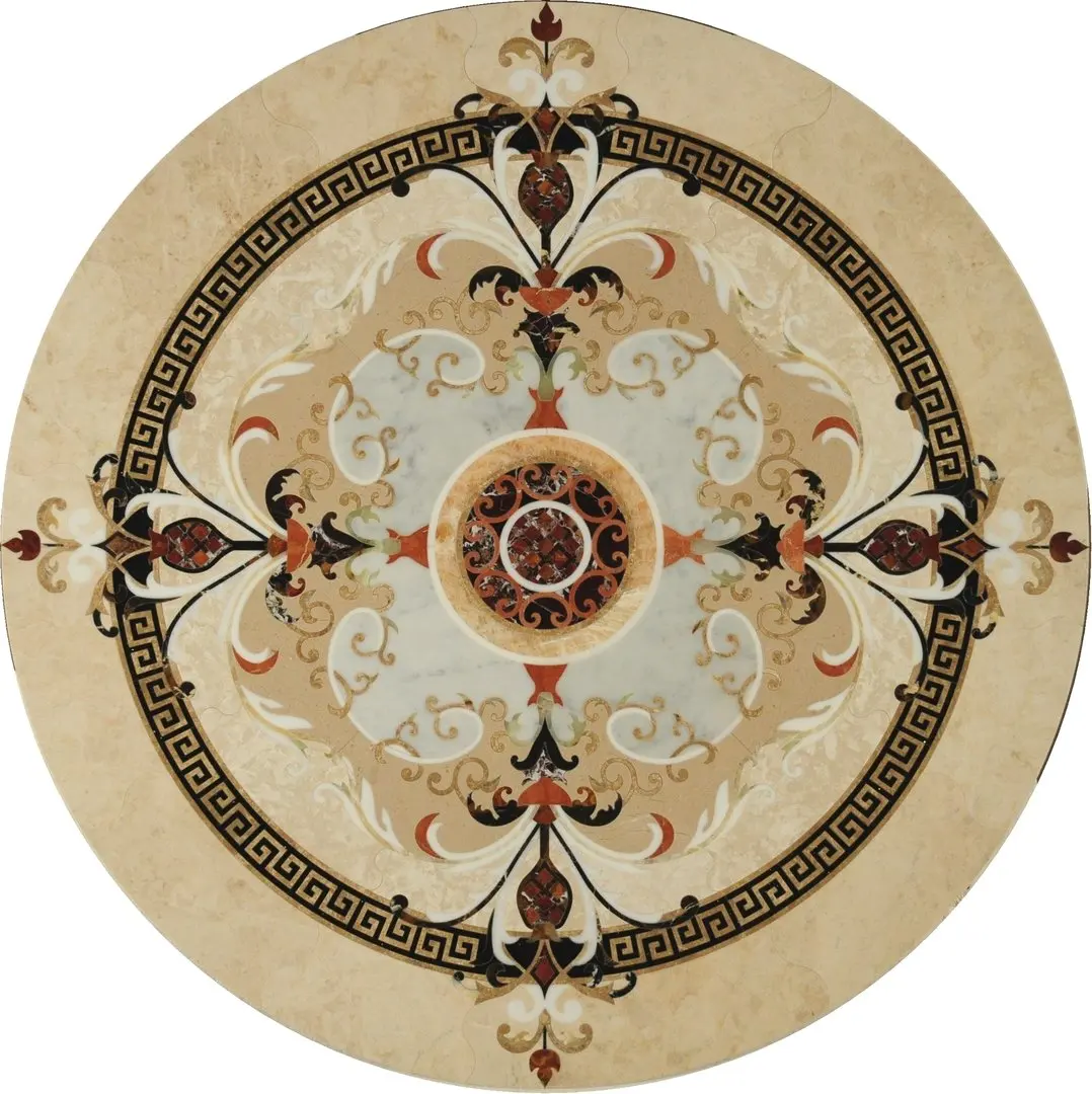 factory round wood floor medallions