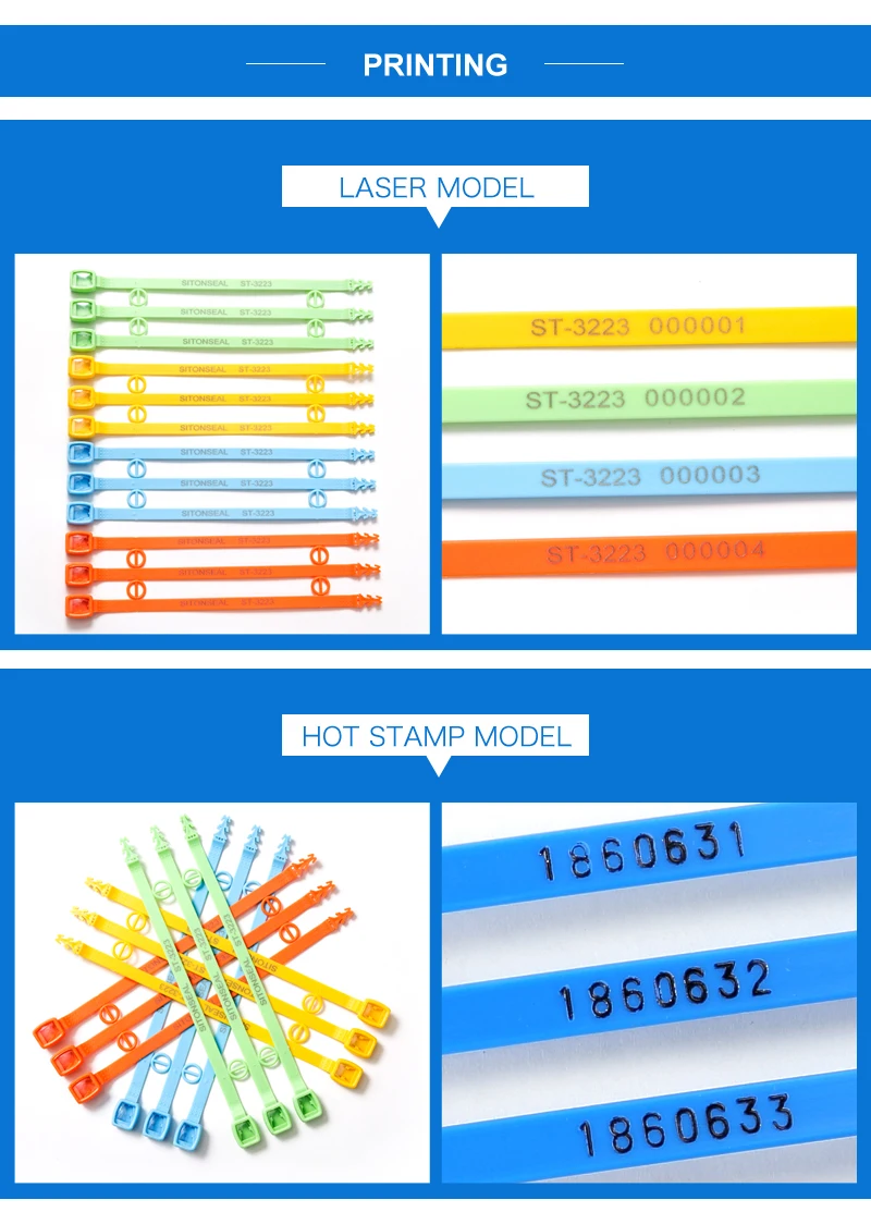 St3223 223mm Hs Code 3926909090 Fixed Length Tamper Security Seal