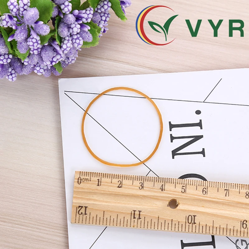 Oem Odm 1.5 Inches Brown Hair Rubber Band Raw Material For Bundling