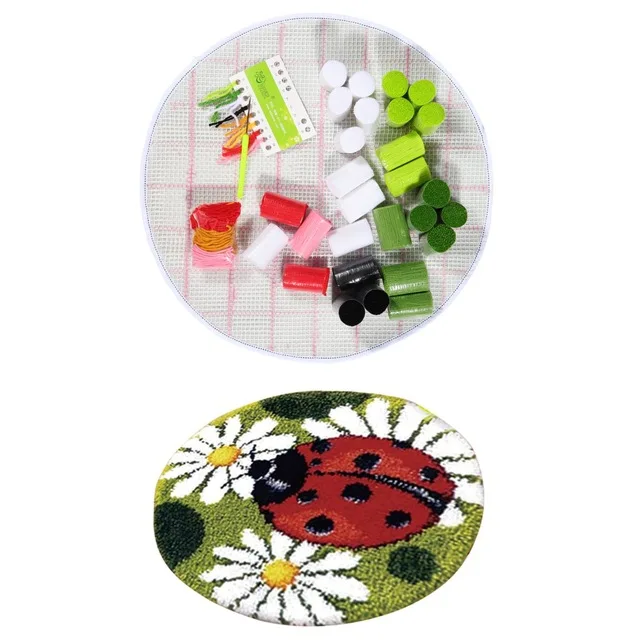 

cross stitch pillow / Placemats "do it yourself" method of needlework kit latch hook rug kit / embroidered pillow ZD665 cat