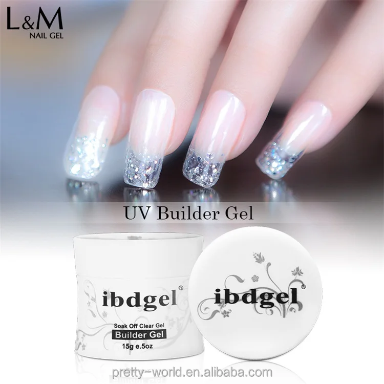 

L&M wholesale healthy material easy apply uv gel nail hard extend 15g, Clear