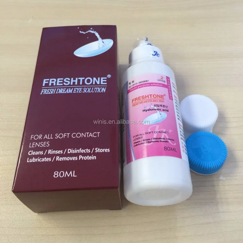 
CE ISO certified korean Fresh Tone contacts lens solution fresh dream eye care accessory 