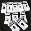 Black White Team Number Basketball Athletic Outdoor Soccer Socks