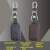 Double Layer Genuine Leather Car Keychain Case for Toyota Prius Cover Remote Holder Keybag Shell
