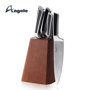 5 pieces Japanese Kitchen Knife Set with Wood Block