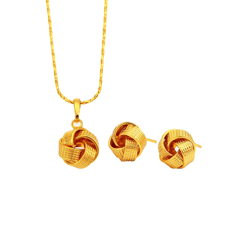 

xuping jewelry cheap simple design gold plating jewelry sets for women