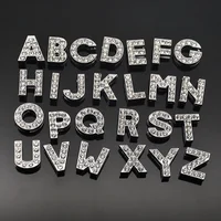 

Wholesale pet supplies DIY 10mm customized necklace nameplate alphabets numeral letters rhinestone for dog collars