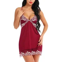 

Sexy women lace babydoll g-string set sexy girl backless lingerie nighty dress women sexy sleepwear