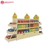 Top quality fashion durable storage rack grocery store display shelf customized wooden shelves supermarket on sale