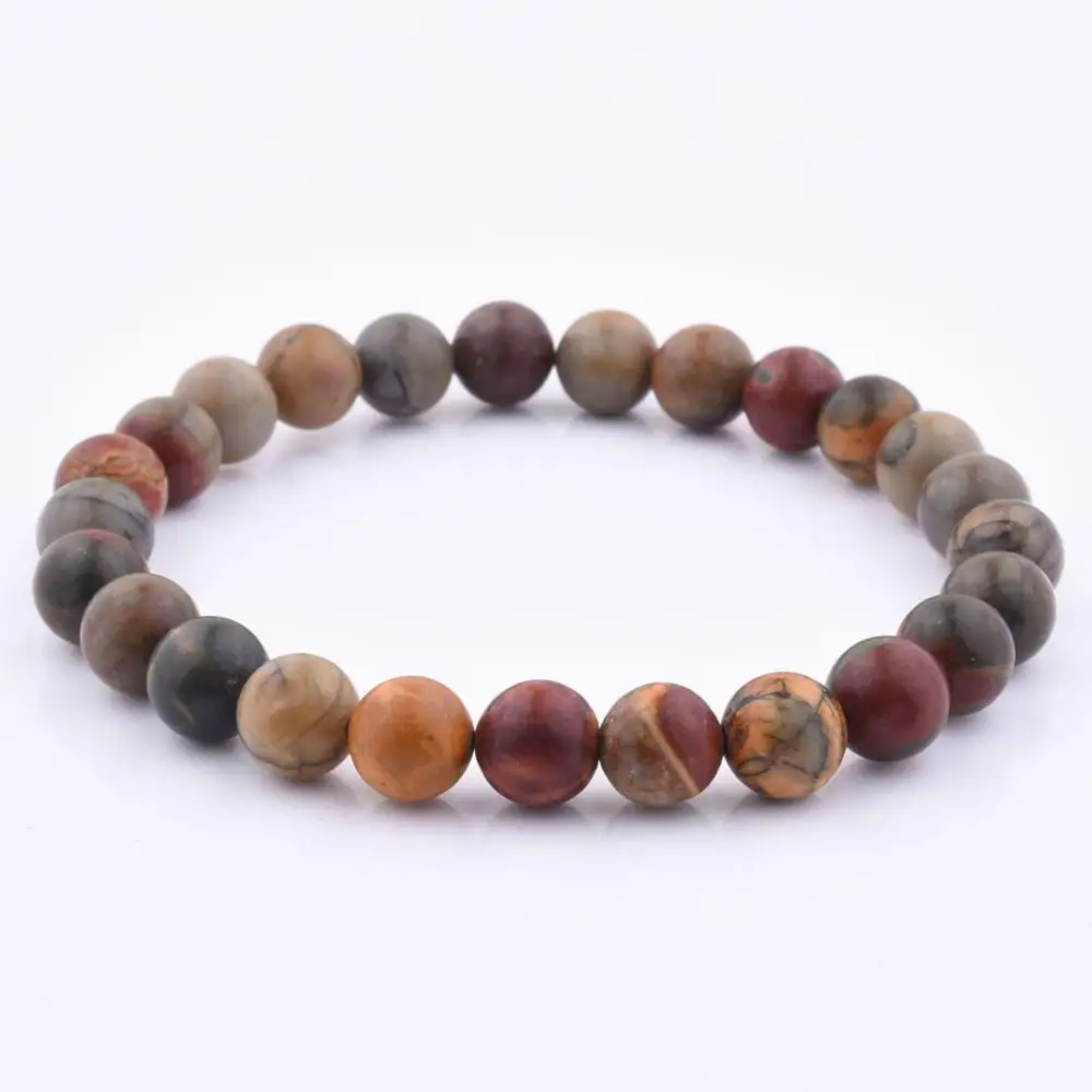 

Vintage Jewelry Style Smart Stone Bracelet With 8Mm Picasso Jasper Bead
