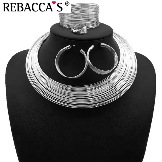 

Nigerian African Exaggerate shape Necklace Earrings jewelry set, As pictures