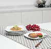 Wholesale good quality home hotel dinnerware ceramic white square pasta dessert plate