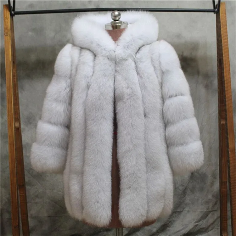 

Brand new white Fur Hood Coat With High Quality