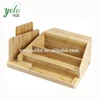Bamboo desk table top organizer mobile Phone Pad Charging Station
