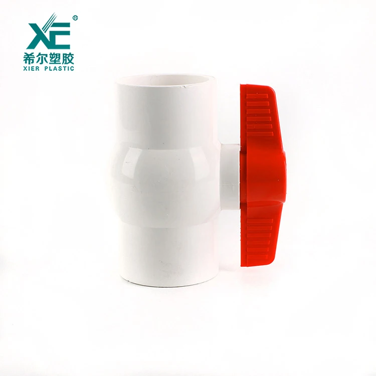 Provide sample 1'' red butterfly handle pvc compact italy ball valve