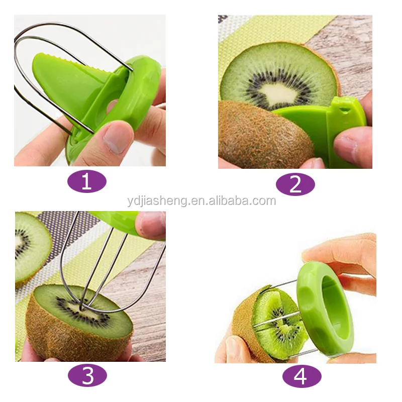 Stainless Steel Kiwi Fruit Presserve Peeler Slicer Cutter Fruit Tool