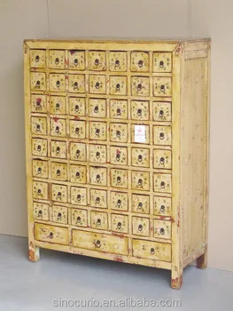 Asian Antique Chinese Wooden Medicine Cabinet Buy Distressed