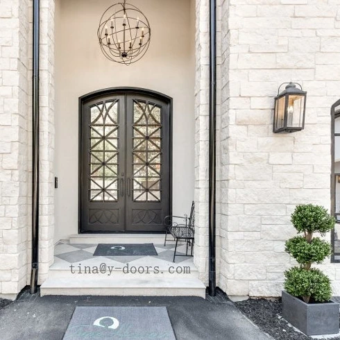 Elegante moderne metall front t&uuml;r schmiedeeisen pivot entry t&uuml;ren