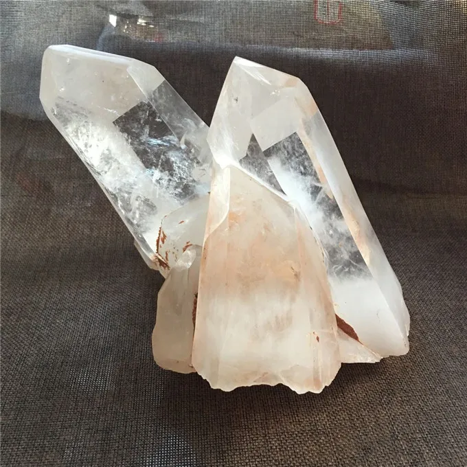 Natural Large clear rock quartz specimens crystal 6sides healing point