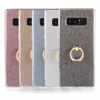 Shiny soft plastic glitter tpu phone case with stand holder case for samsung note 8