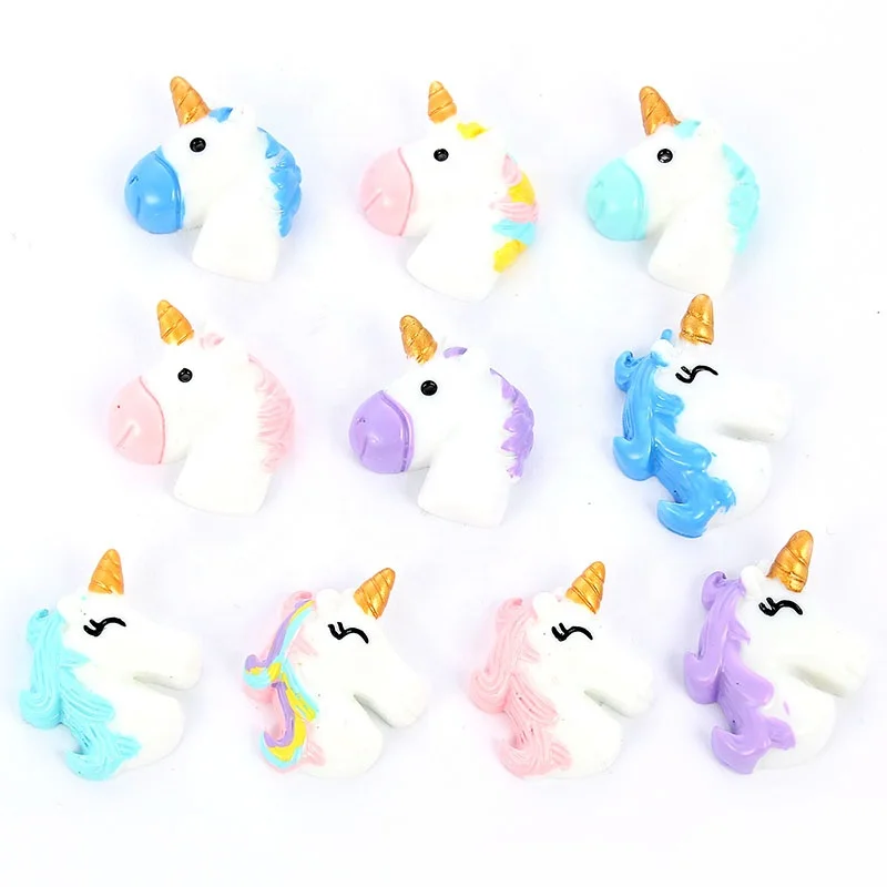 

Colorful Resin Cute Cartoon Unicorn Cameos Cabochons Fit Women Kids Handmade DIY Jewelry Making Accessories