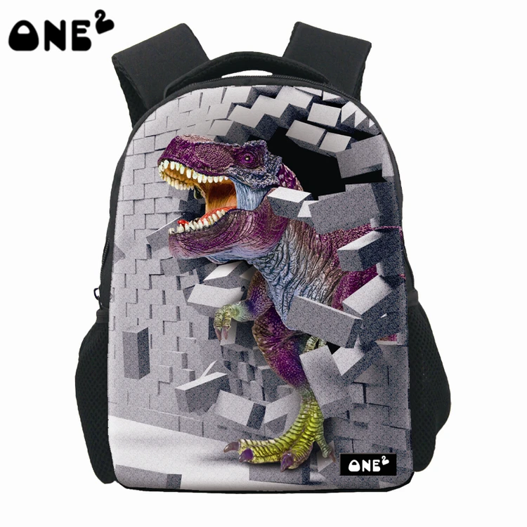 

ONE2 Design trendy dinosaur school cute cartoon bag backpack for children kids students, Customized