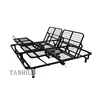 metal platform adjustable height metal bed frame mattress foundation with headboard