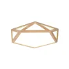 Home Wooden Ceiling Flush Living Room Northern Europe LED Hexagon Ceiling Light
