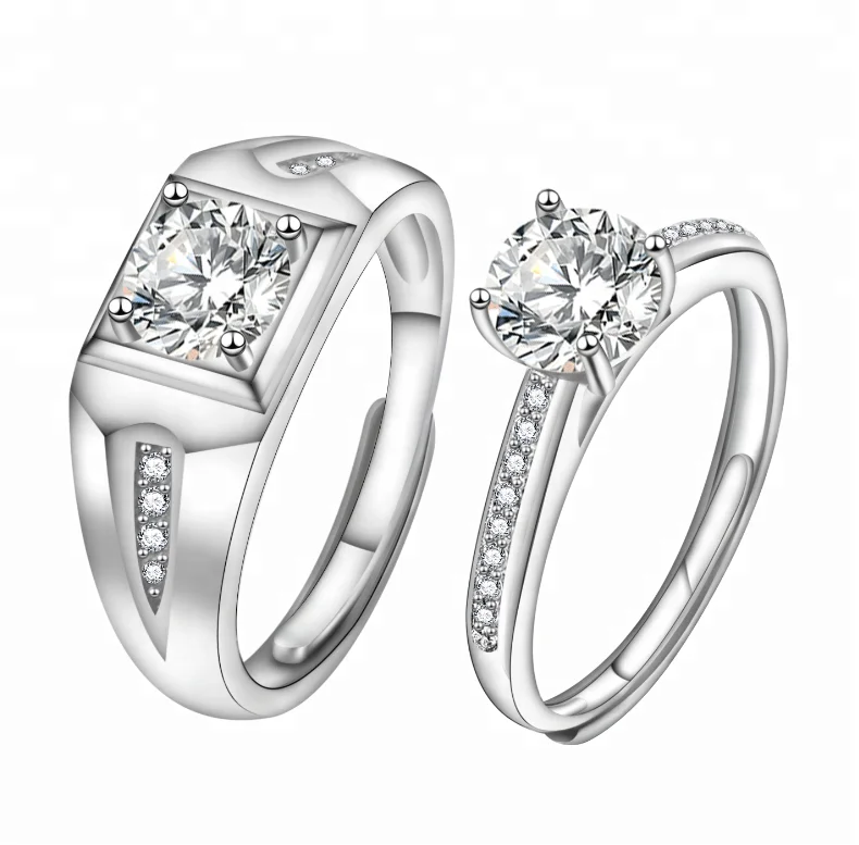 

2018 latest design couple rings 925 silver jewelry made in china