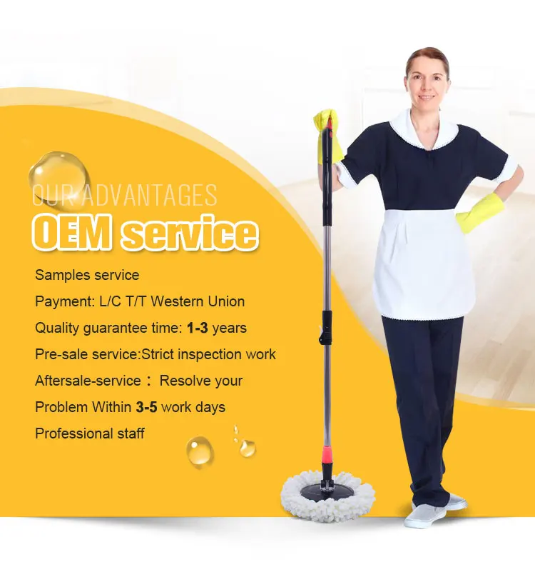 Easy rotating with wheels plastic 360 magic spin mop and bucket